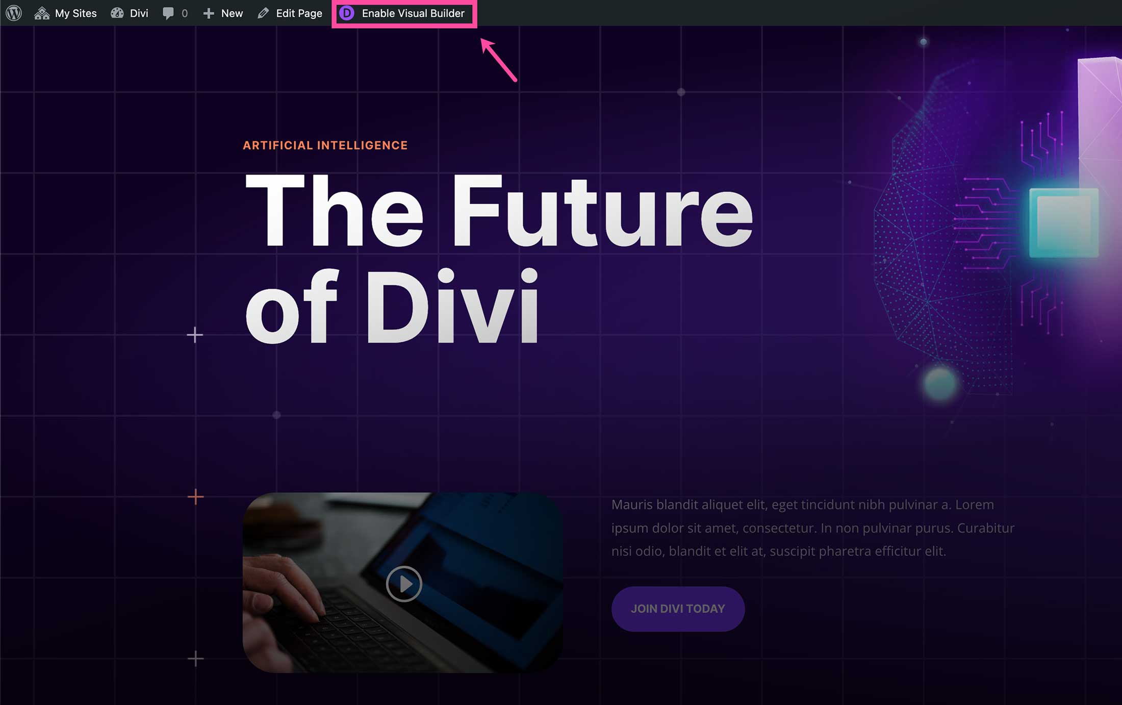 Divi: Visual Builder